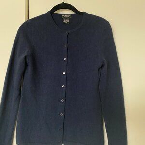 Cardigan en cashmere bleu nuit